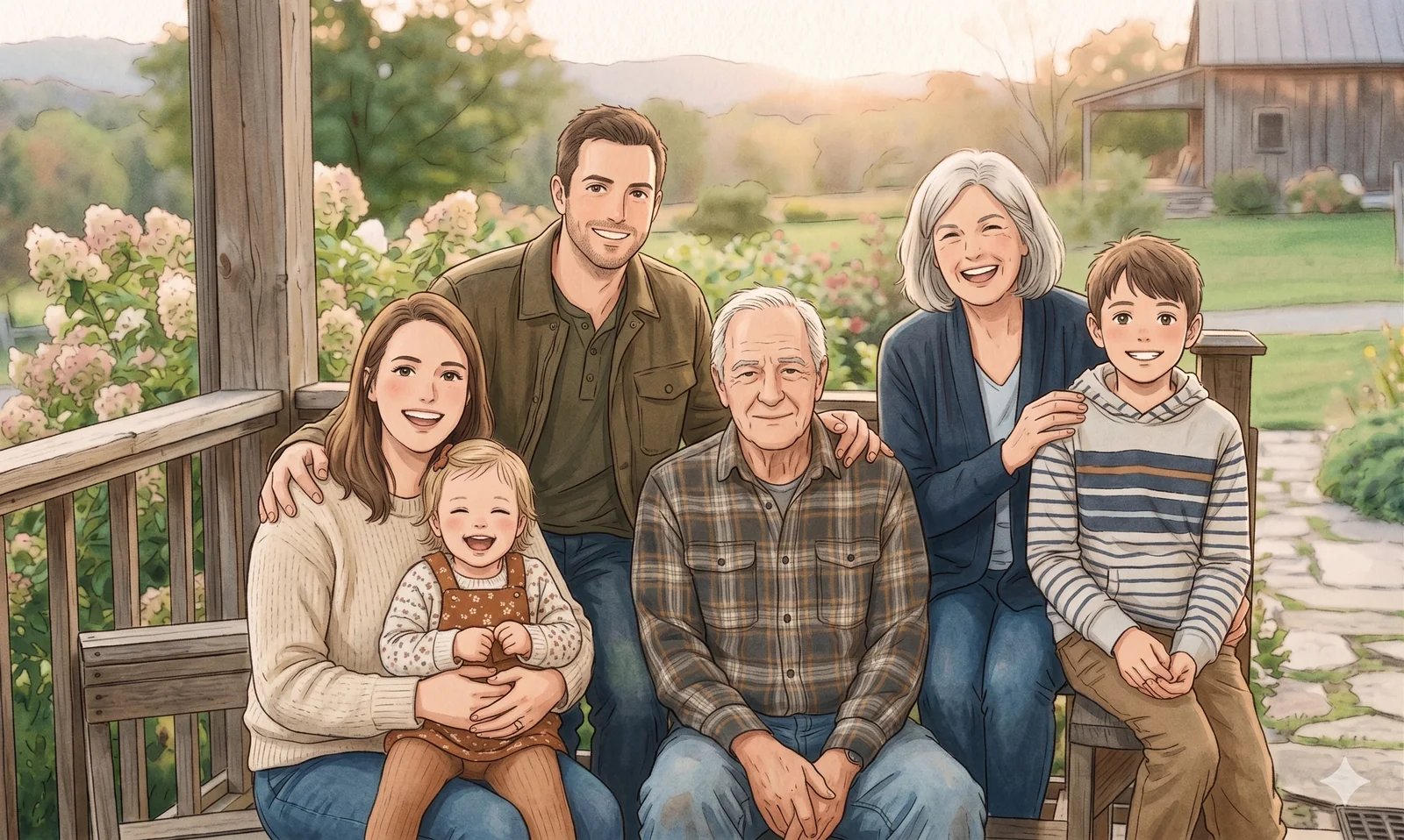 Webtoon family photo anime generator example